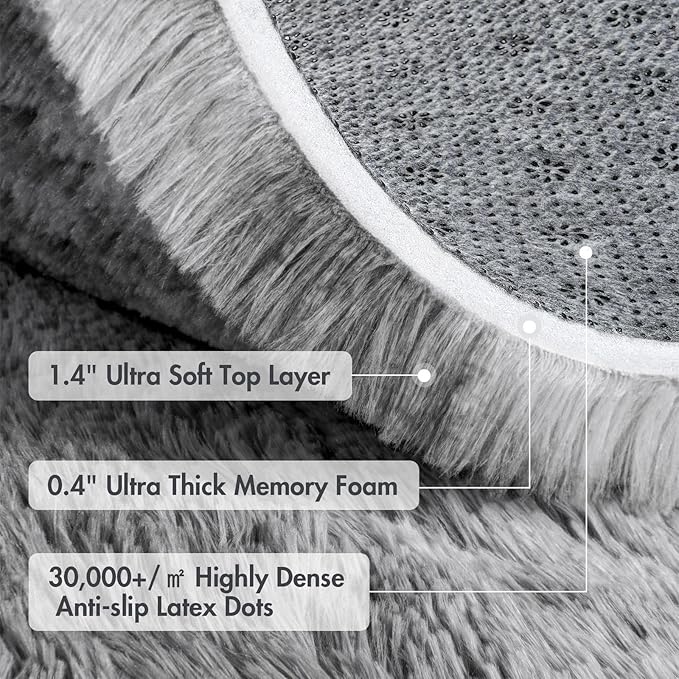 6x9 Ft Large Shag Rugs for Living Room Decor, Tie-Dyed Ultra Soft Fluffy Furry - Image 8