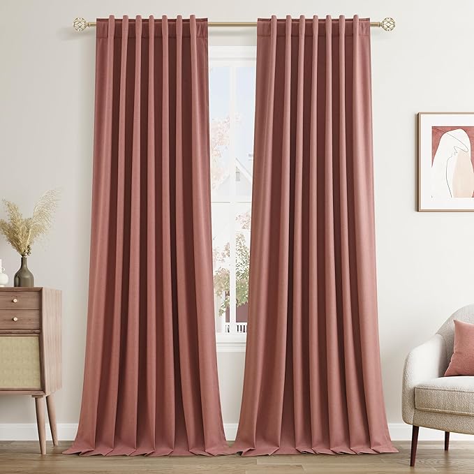 Guken 100% Blackout Curtains 84 Inch Length 2 Panels Set by Guken