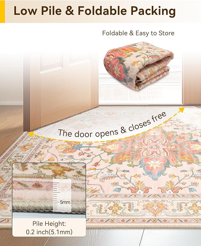 Area Rugs 2'6''x14' Runner Rug Non Slip Washable - Image 4