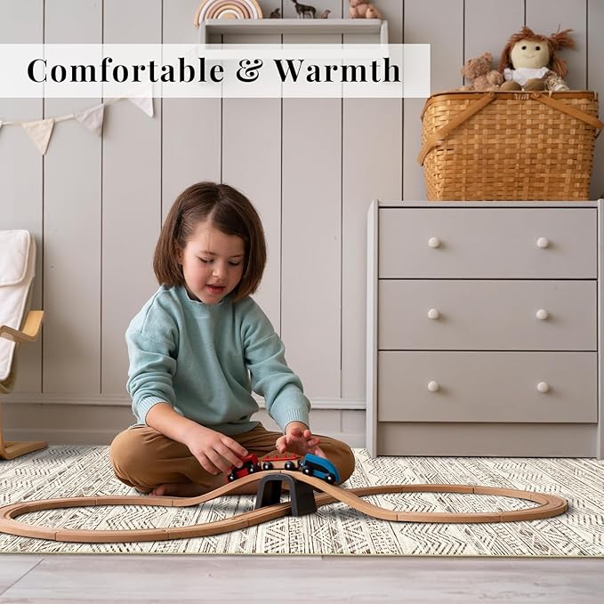 2x4 Washable Entryway Runner Rug: Moroccan Small Area Rug Soft Non Slip Door Mat - Image 3