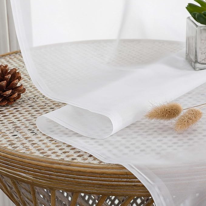 OVZME White Sheer Curtains 120 Inches Long 2 Panels Set, 59 Inch Extra Wide - Image 4