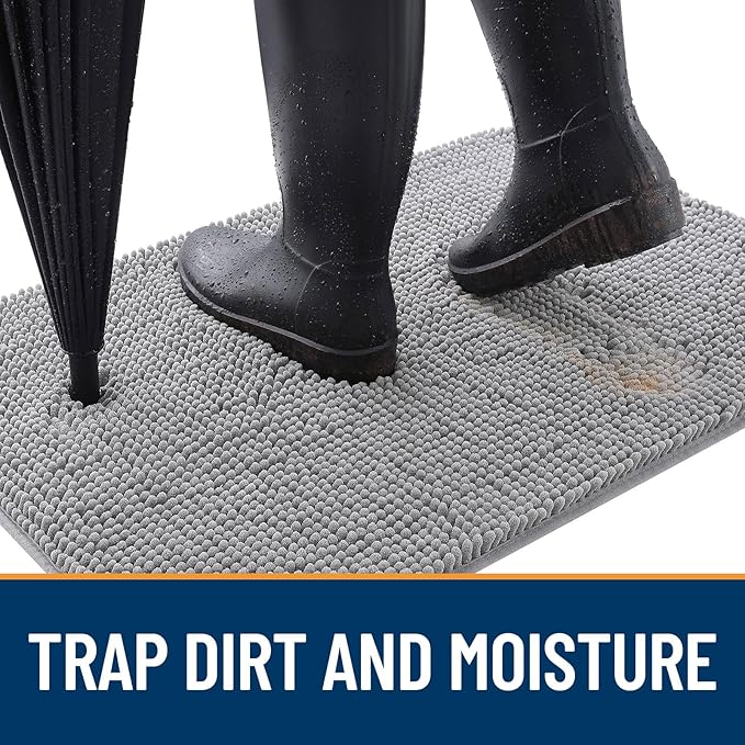 OLANLY Dog Door Mat for Muddy Paws 40x32, Absorbs Moisture and Dirt, Absorbent - Image 2