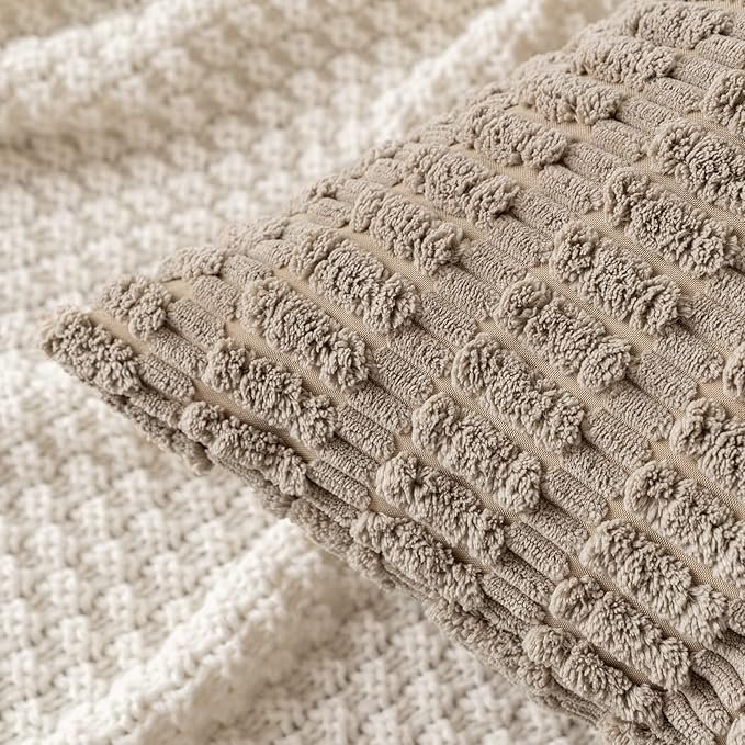 MIULEE Pack of 2 Corduroy Decorative Throw Pillow Covers 16x16 Inch Soft Boho - Image 2