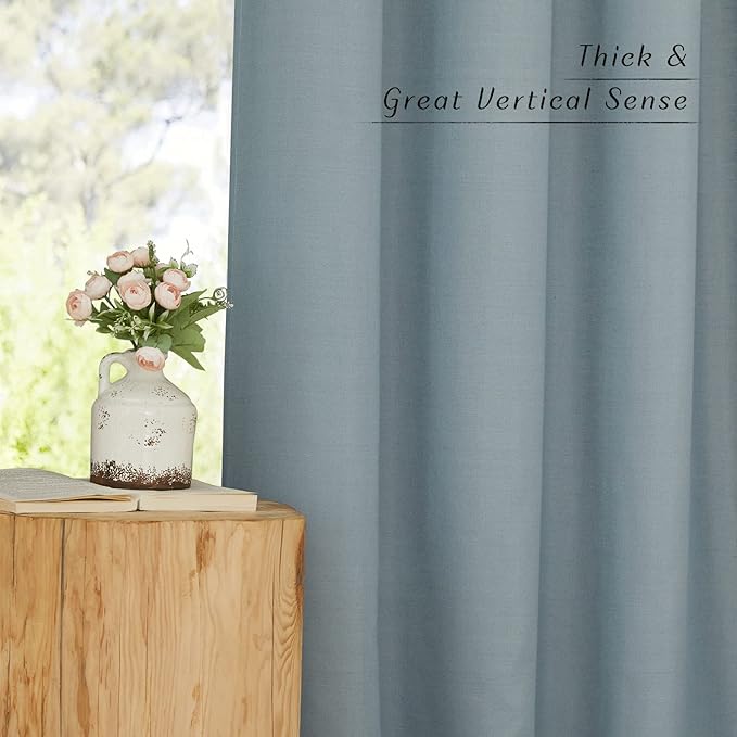 NICETOWN Rustic Linen 102 inch Long Curtains - Image 7