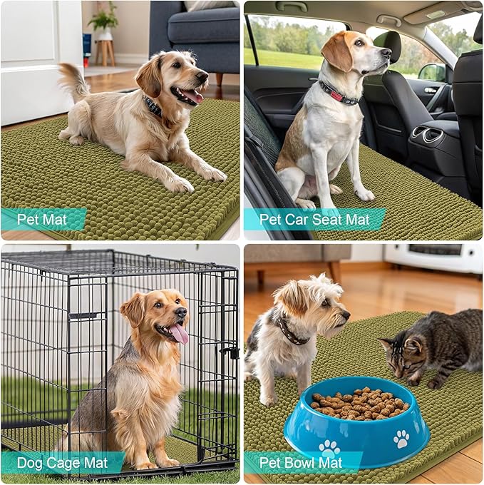 OLANLY Dog Door Mat for Muddy Paws 24x16, Absorbs Moisture and Dirt, Absorbent - Image 7