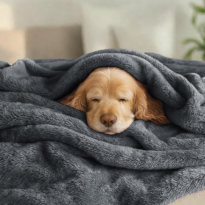 Exclusivo Mezcla Plush Fuzzy Fleece Bed Blanket Twin Size, Super Soft, Fluffy - Image 3