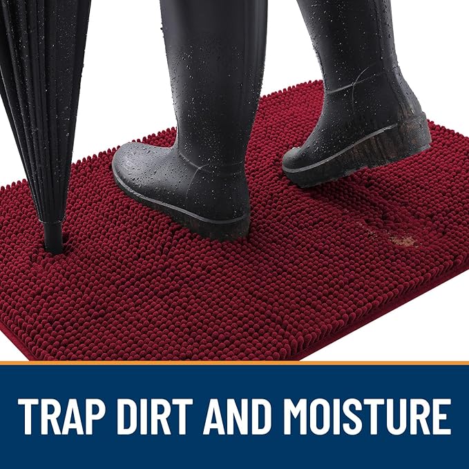 OLANLY Dog Door Mat for Muddy Paws 47x20, Absorbs Moisture and Dirt, Absorbent - Image 2