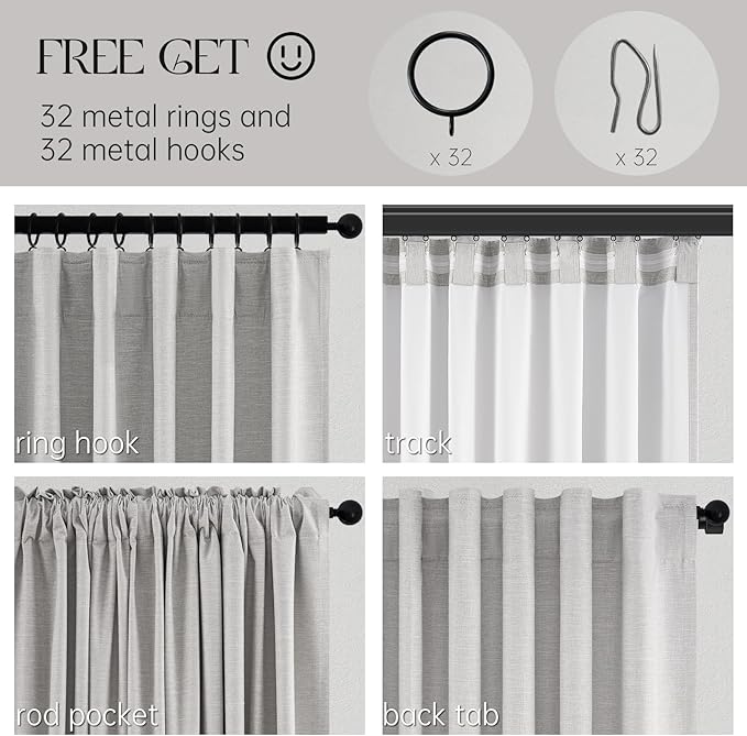 100% Blackout Curtains 70 Inch Wide 90 Inch Long - Image 4