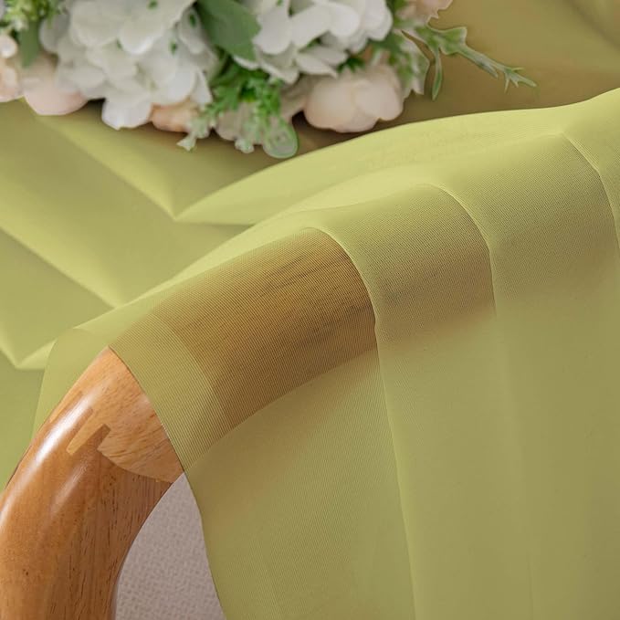 Chyhomenyc Sheer Curtains 63 Inch Length 2 Panels Set, Light Filtering Rod - Image 6