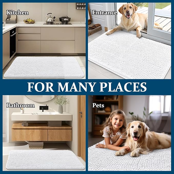 OLANLY Dog Door Mat for Muddy Paws 30x17, Absorbs Moisture and Dirt, Absorbent - Image 8