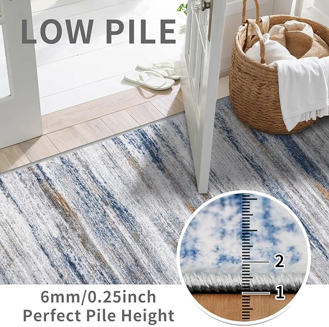 2x5 Washable Runner Rug for Family: Easy-to-Clean Runners for Hallway Entryway - Image 3