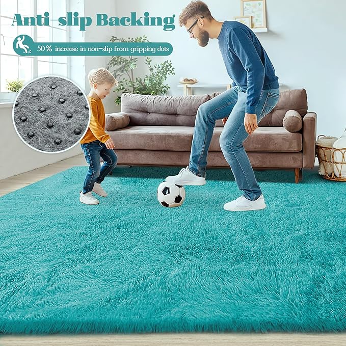 2x6 Runner Rug for Bedroom: Fluffy Shag Soft Washable Rugs Small Fuzzy Plush - Image 6