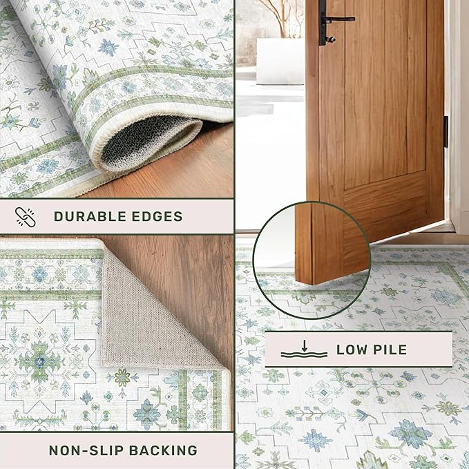 Hazo Haus Oushak Area Rug for Bedroom 5x7 - Image 5