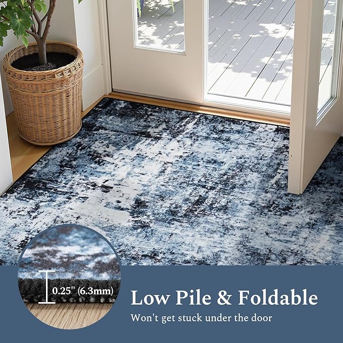 Rugflix 5x7 Area Rugs for Living Room, Washable Large Rug Stain-Resistant Low - Image 5