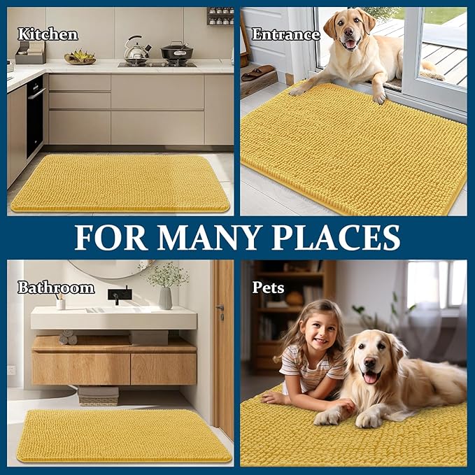 OLANLY Dog Door Mat for Muddy Paws 59x24, Absorbs Moisture and Dirt, Absorbent - Image 8