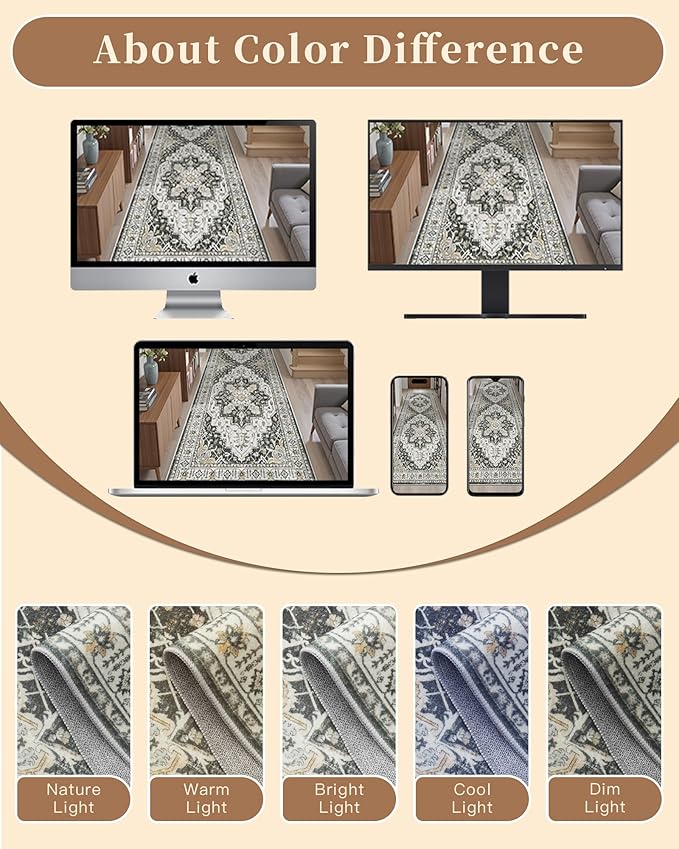 Madane Hallway Runner Rug 2'6''x16' Kitchen Runner - Image 9