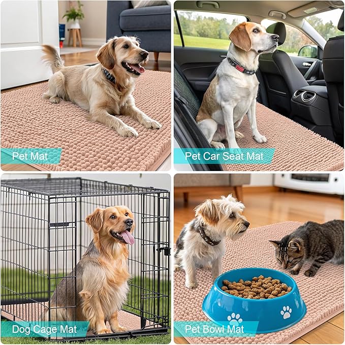 OLANLY Dog Door Mat for Muddy Paws 47x32, Absorbs Moisture and Dirt, Absorbent - Image 7