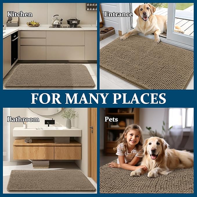 OLANLY Dog Door Mat for Muddy Paws 30x20, Absorbs Moisture and Dirt, Absorbent - Image 8