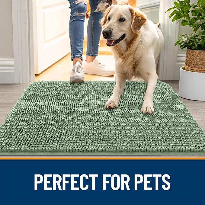 OLANLY Dog Door Mat for Muddy Paws 36x24, Absorbs Moisture and Dirt, Absorbent - Image 6