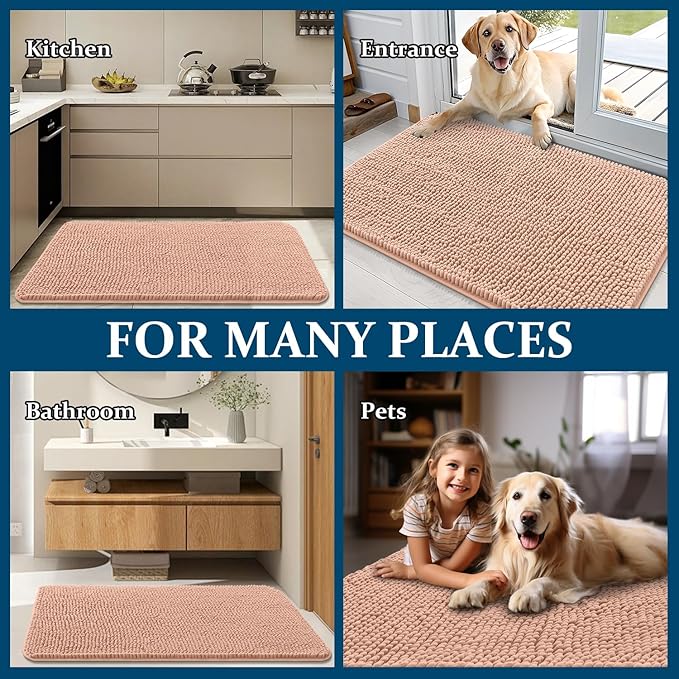 OLANLY Dog Door Mat for Muddy Paws 47x24, Absorbs Moisture and Dirt, Absorbent - Image 8