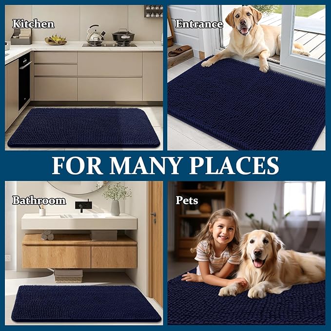 OLANLY Dog Door Mat for Muddy Paws 47x32, Absorbs Moisture and Dirt, Absorbent - Image 8