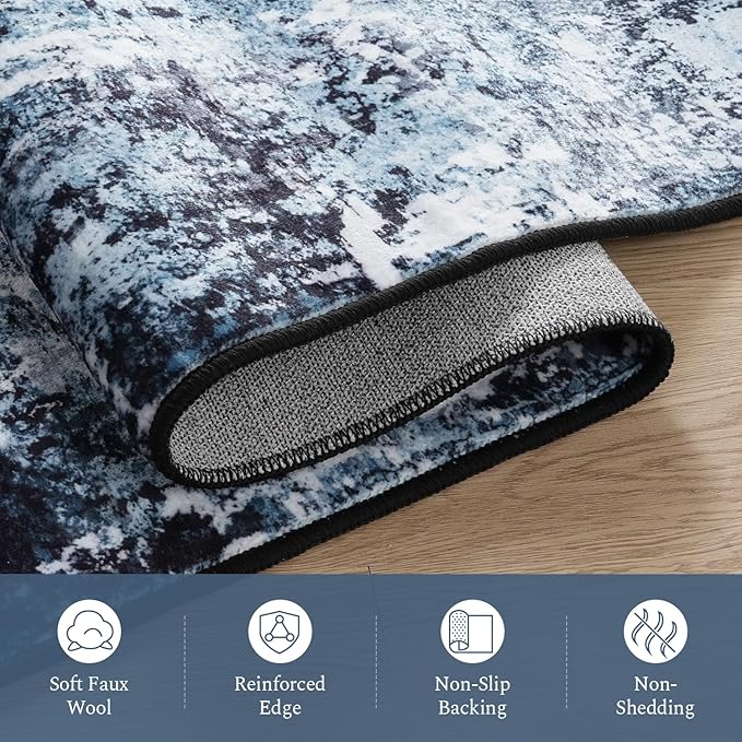 Rugflix 3x5 Entrance Rugs, Entry Rug Washable Non-Slip Stain-Resistant Low Pile - Image 7