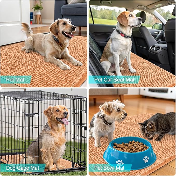 OLANLY Dog Door Mat for Muddy Paws 35x24, Absorbs Moisture and Dirt, Absorbent - Image 7