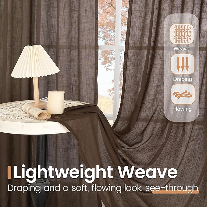 BGment Long Linen Curtains 102 Inch Length - Image 4