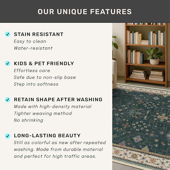 Dark Green 2x5 Kitchen Rug - Image 6