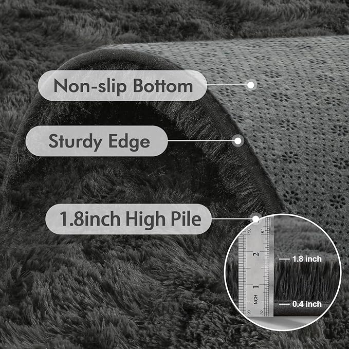 5x7 Ft Shag Area Rug for Bedroom, Ultra Soft Fluffy Furry Rugs for Living Room - Image 6