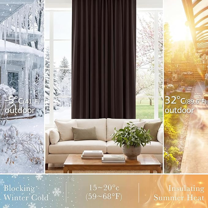 PONY DANCE Bedroom Blackout Curtains - 42 W x 72 L - Image 4