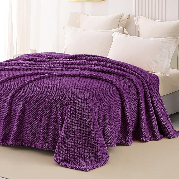 Whale Flotilla Twin Size Fuzzy Fleece Blanket - Image 4