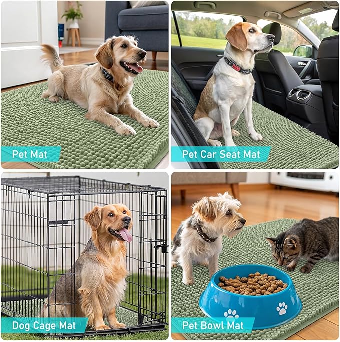 OLANLY Dog Door Mat for Muddy Paws 32x20, Absorbs Moisture and Dirt, Absorbent - Image 7