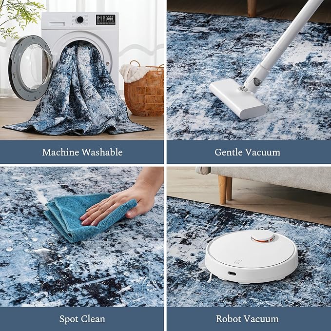 Rugflix 3x5 Entrance Rugs, Entry Rug Washable Non-Slip Stain-Resistant Low Pile - Image 4