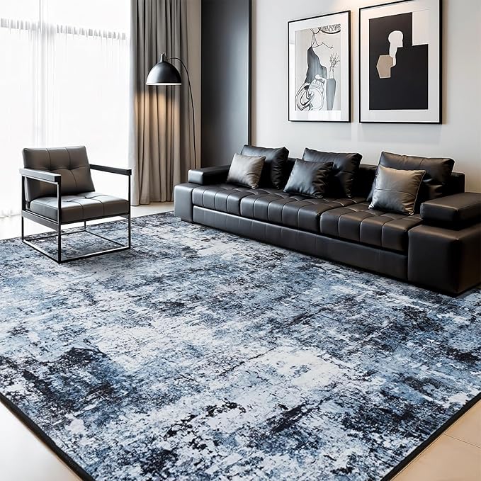 Rugflix 5x7 Area Rugs for Living Room, Washable Large Rug Stain-Resistant Low - Image 9
