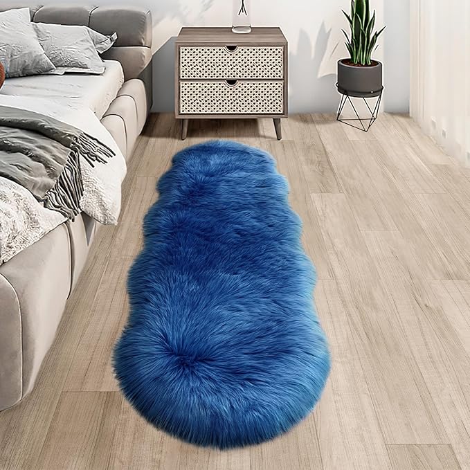 Faux Fur Rug for Bedroom, Fluffy Runner Rugs Soft Sheepskin Rug Sofa Couch Seat - Image 7