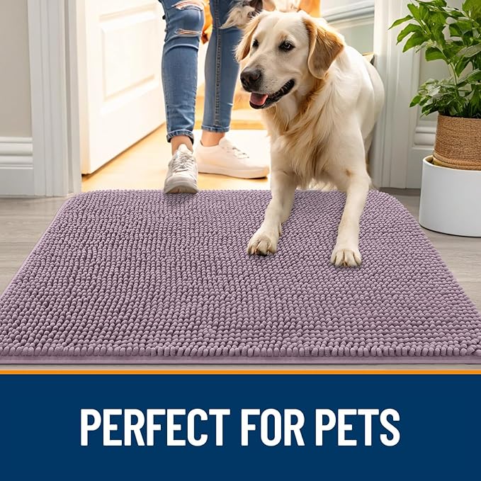 OLANLY Dog Door Mat for Muddy Paws 24x16, Absorbs Moisture and Dirt, Absorbent - Image 6