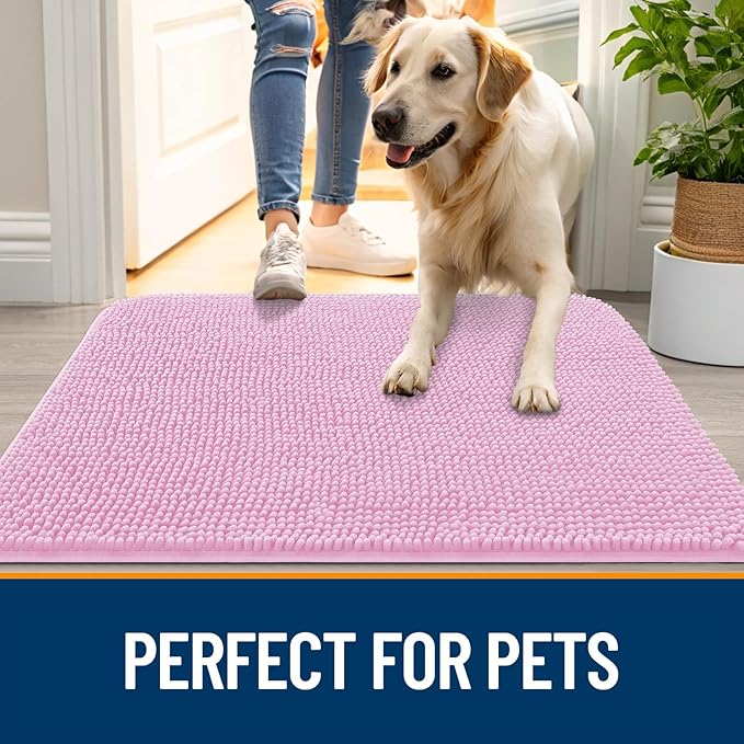 OLANLY Dog Door Mat for Muddy Paws 24x16, Absorbs Moisture and Dirt, Absorbent - Image 6