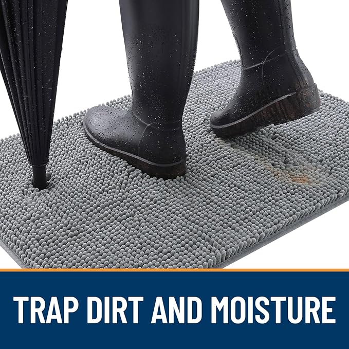 OLANLY Dog Door Mat for Muddy Paws 70x35, Absorbs Moisture and Dirt, Absorbent - Image 2