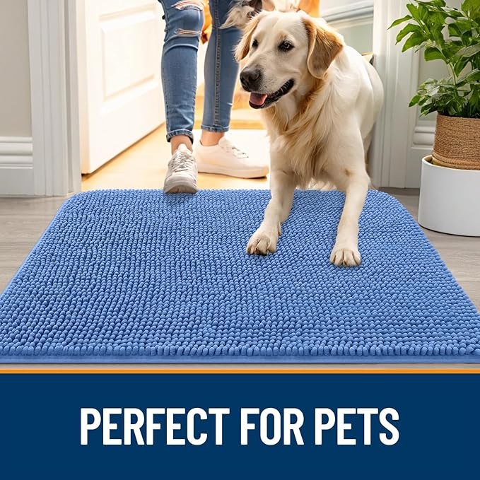 OLANLY Dog Door Mat for Muddy Paws 59x32, Absorbs Moisture and Dirt, Absorbent - Image 6