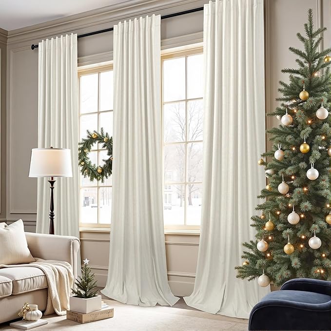 100 Percent Blackout Sliding Glass Door Curtains 120 Inches Long 2 Panels 10 - Image 2
