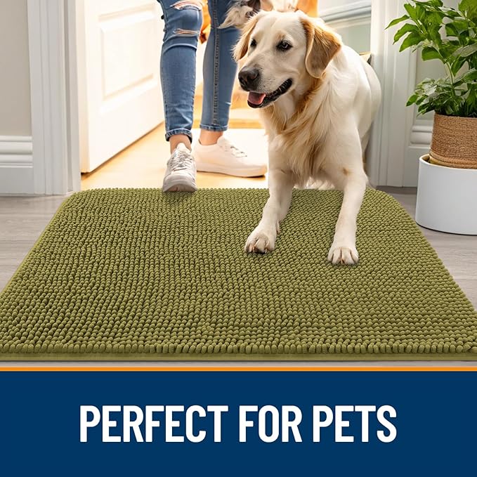 OLANLY Dog Door Mat for Muddy Paws 47x24, Absorbs Moisture and Dirt, Absorbent - Image 6
