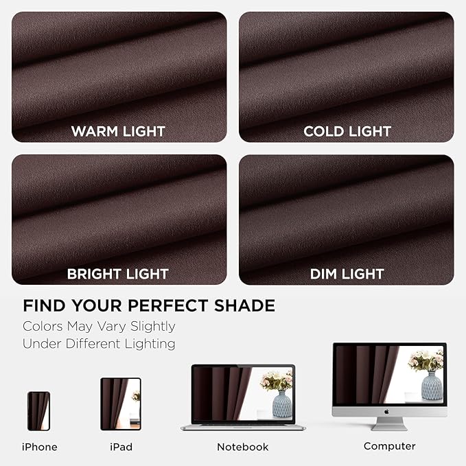Joydeco Blackout Curtains 120 inches Long 2 Panels Set, Thermal Insulated Long - Image 8