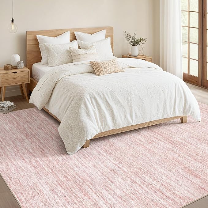 Nakagishi 5X7 Area Rugs Living Room: Washable Large Vintage Rug Neutral - Image 5