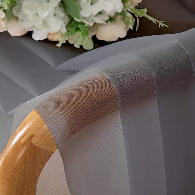 Aiyufneg Small Sheer Tier Curtains Half Kitchen Curtain Sheers, Light Filtering - Image 3