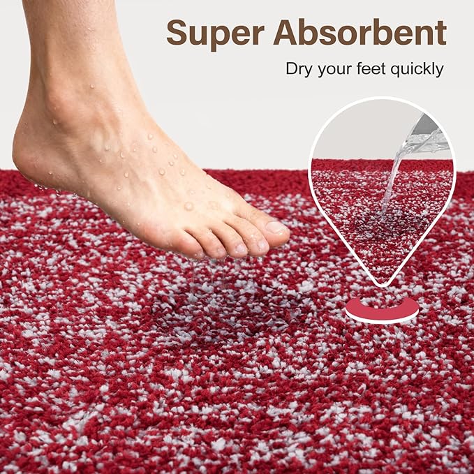 36x24 Large Bathroom Rugs Washable Non Slip, Soft Absorbent Quick Dry Mats - Image 7