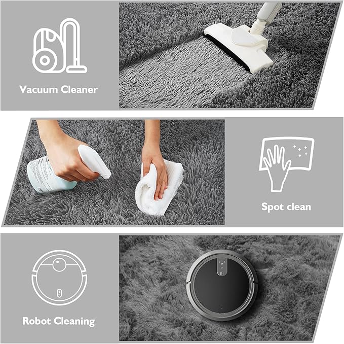 2x3 Fluffy Area Rugs for Bedroom Living Room, Small Soft Shag Fuzzy Rug - Image 4