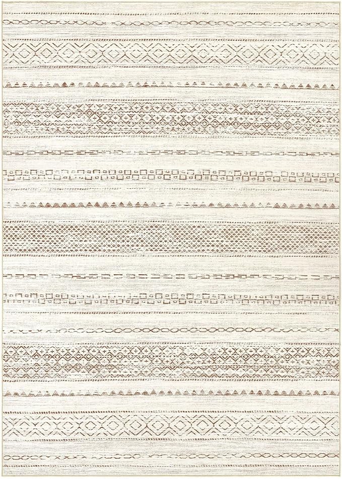 Nakagishi 12x15 Area Rugs Living Room: Washable Boho Large Neutral Modern Soft - Image 9