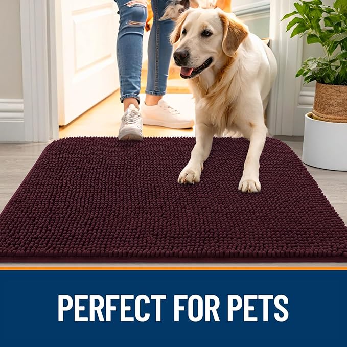 OLANLY Dog Door Mat for Muddy Paws 30x20, Absorbs Moisture and Dirt, Absorbent - Image 6