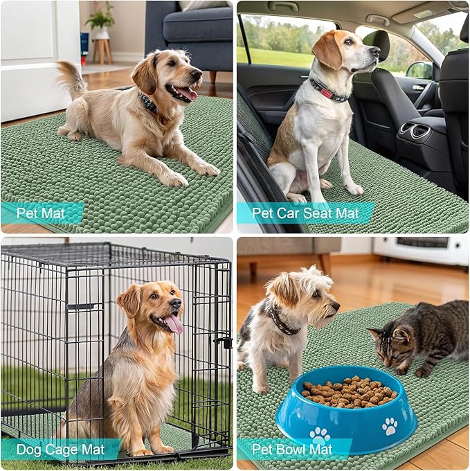 OLANLY Dog Door Mat for Muddy Paws 59x35, Absorbs Moisture and Dirt, Absorbent - Image 7